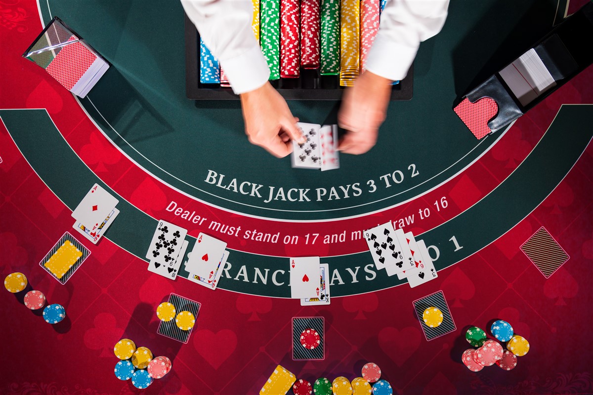 Éléments d'une table de blackjack